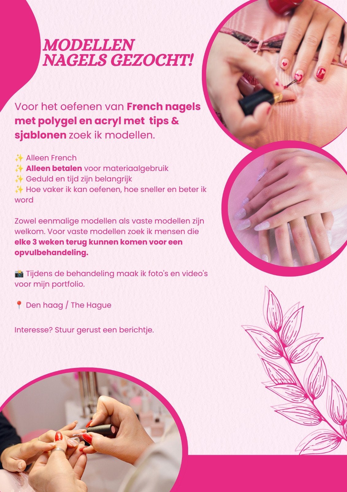 Modellen gezocht Den Haag / The Hague, Ophalen, Nieuw, Zwart, Handen en Nagels