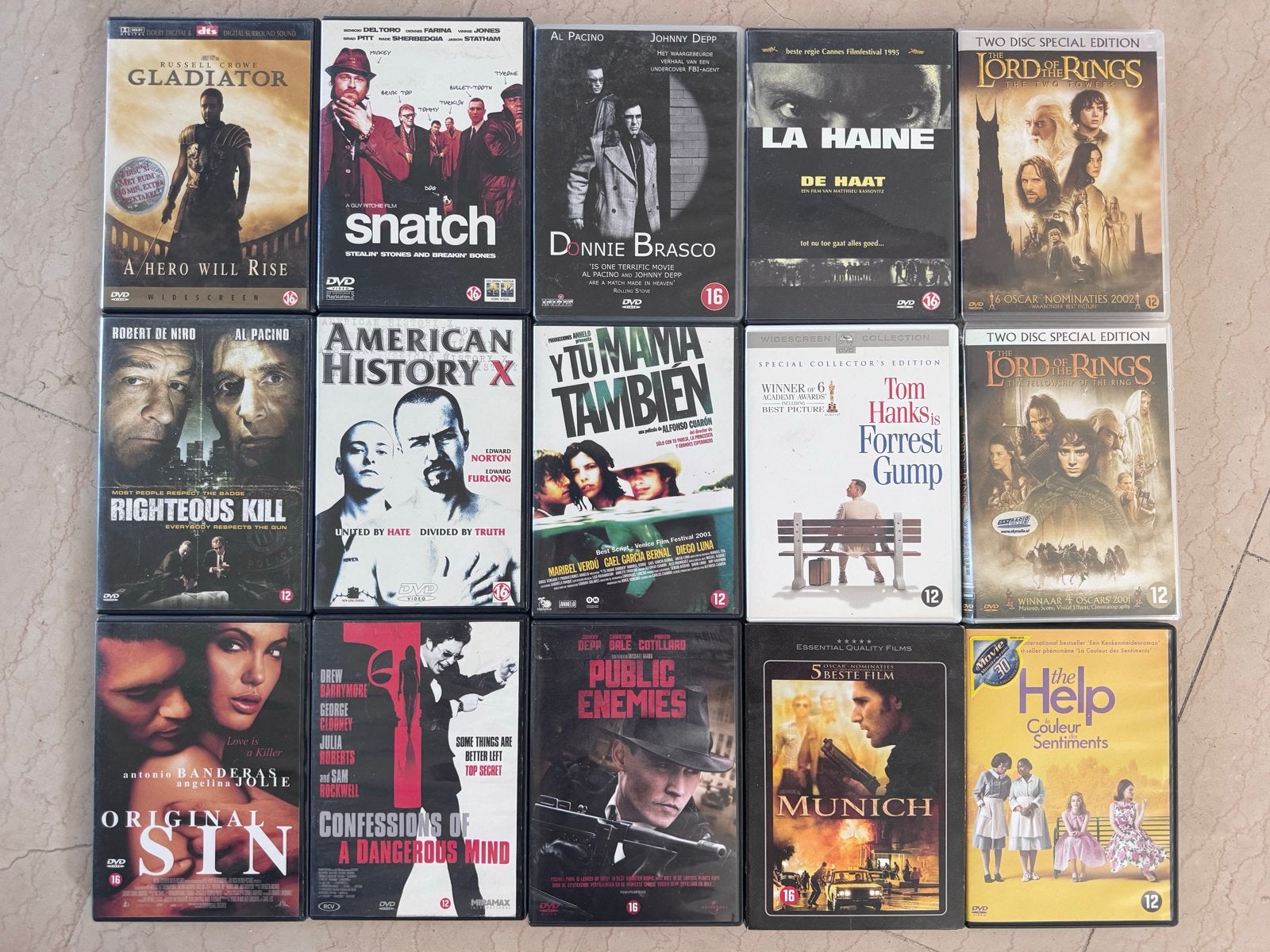 Grote collectie diverse DVD films (15 stuks), Vanaf 16 jaar, Ophalen of Verzenden, Gebruikt
