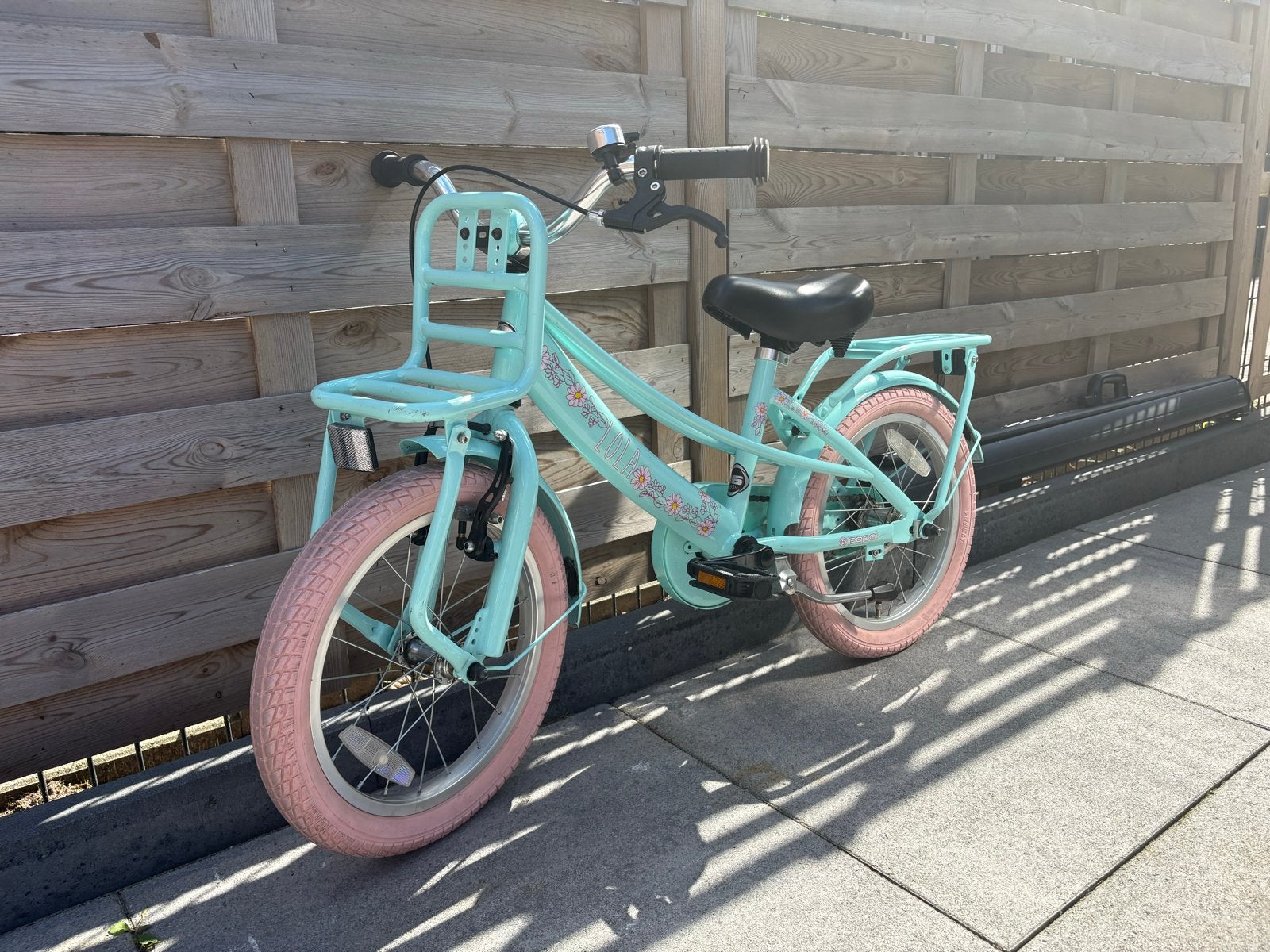 Stoere 16 inch meisjesfiets – nette staat!, Ophalen, Gebruikt, Terugtraprem, 16 tot 20 inch