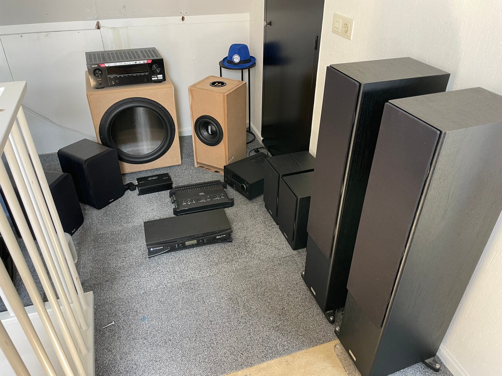 Partij audio speakers versterkers etc, Zo goed als nieuw, 120 watt of meer, Front, Rear of Stereo speakers, Ophalen