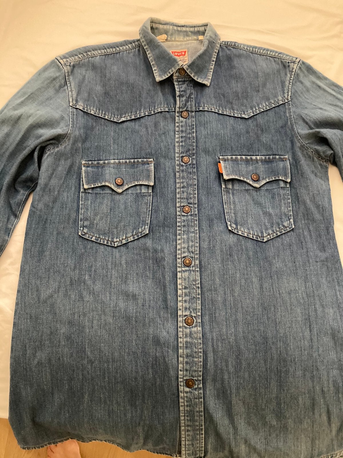LEVI’S BARSTOW OVERHEMD MT XL, Ophalen of Verzenden, Gedragen, Blauw, Halswijdte 39/40 (M)