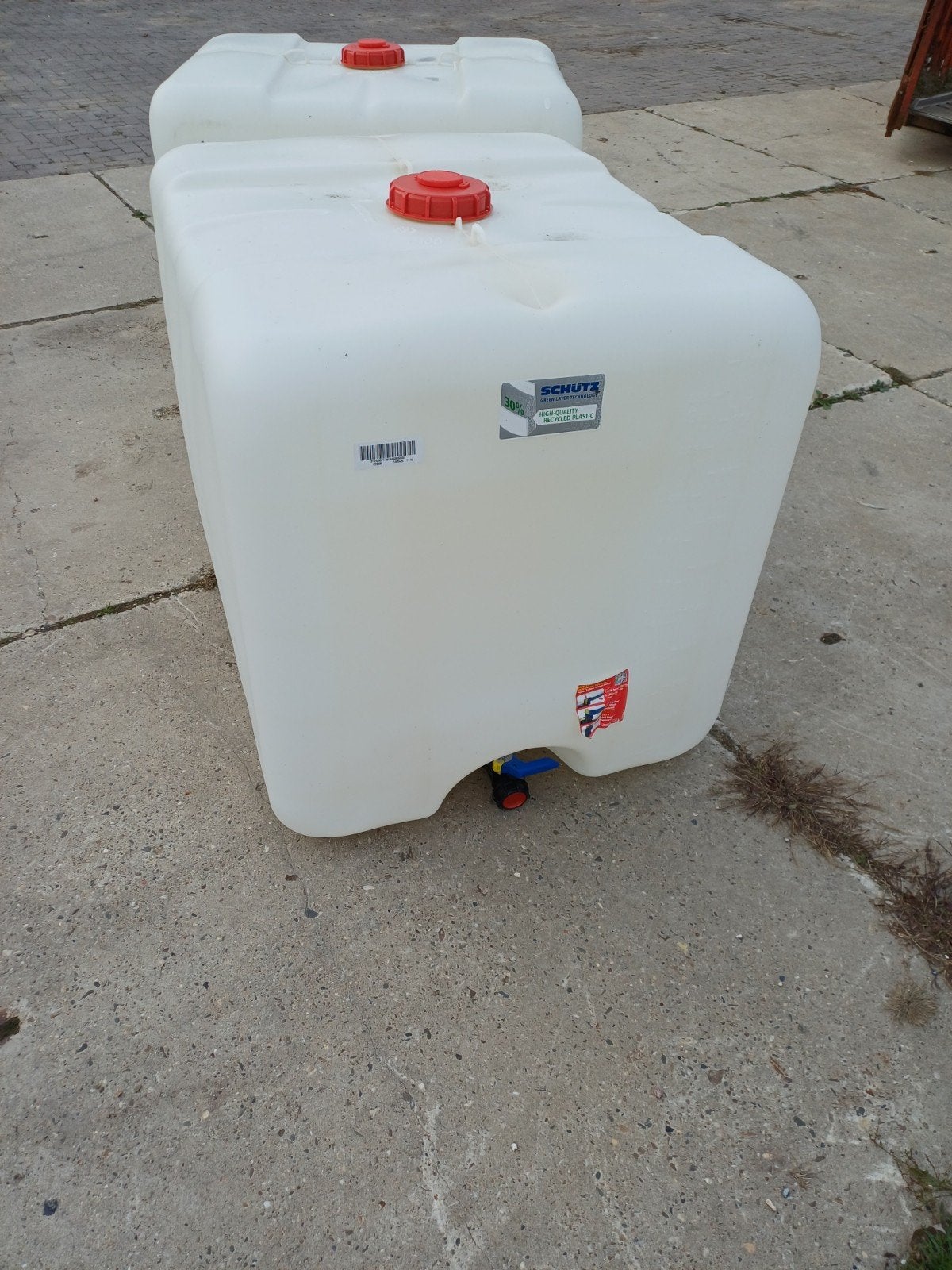 Schutz 1000liter Watertank met kraan, 150 liter of meer, Ophalen, Gebruikt