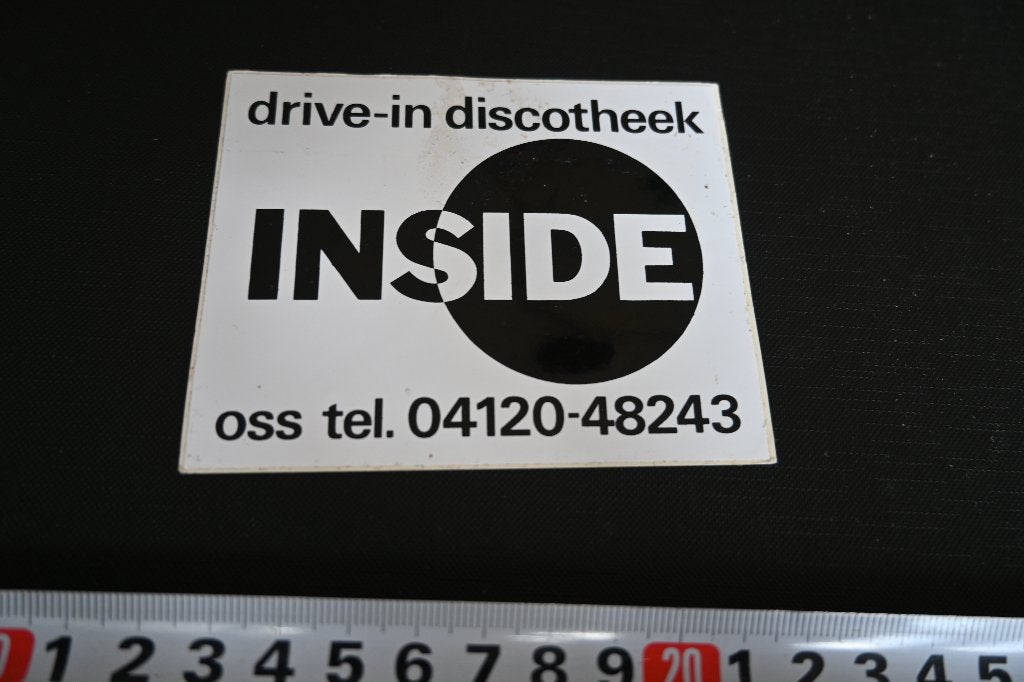 sticker Oss drive-in Discotheek  INSIDE  04120-48243, Ophalen, Zo goed als nieuw