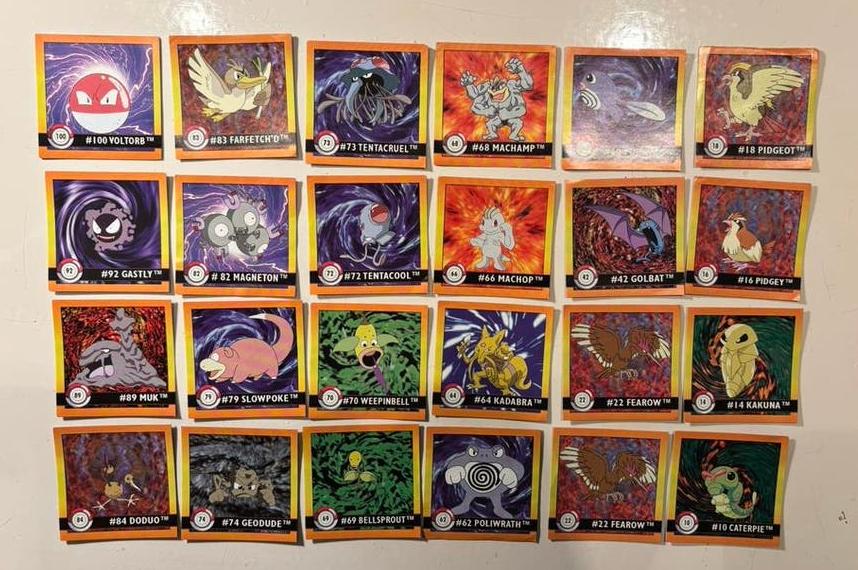 Pokemon stickers 1999, Verzenden, Gebruikt, Overige typen