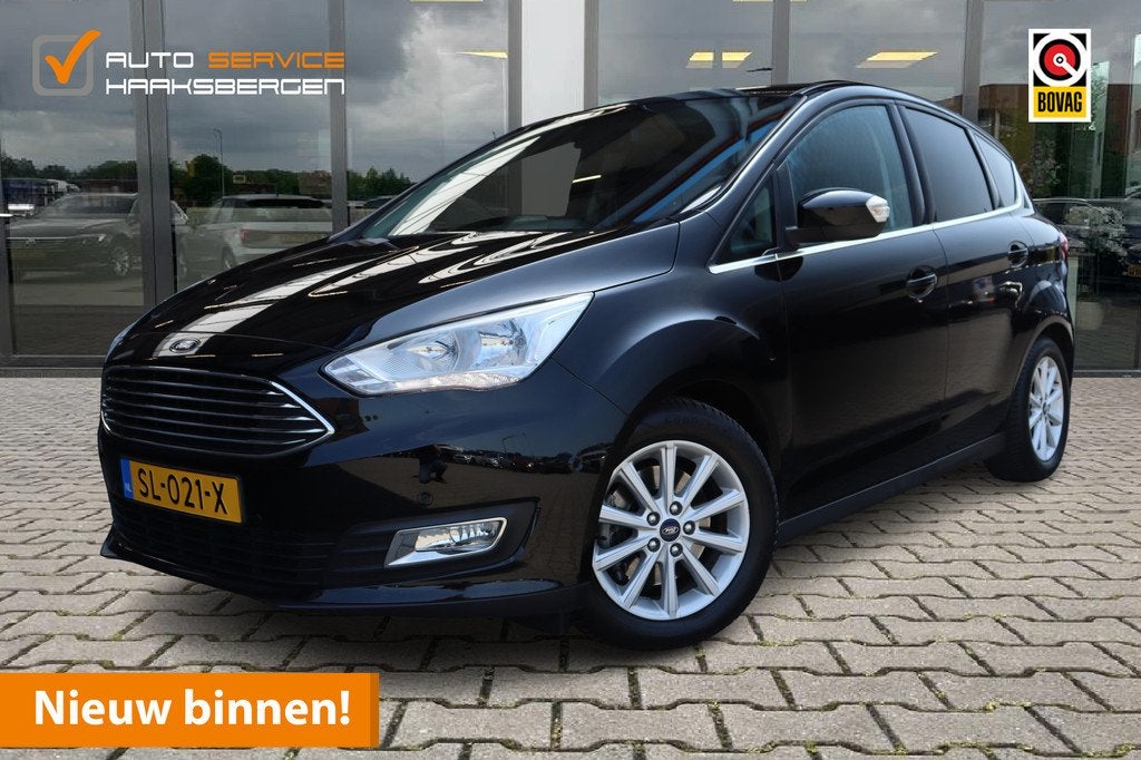 Ford C-MAX 1.5 Titanium | Keyless | Carplay | Trekhaak |, 4 cilinders, 150 pk, Zwart, 1313 kg