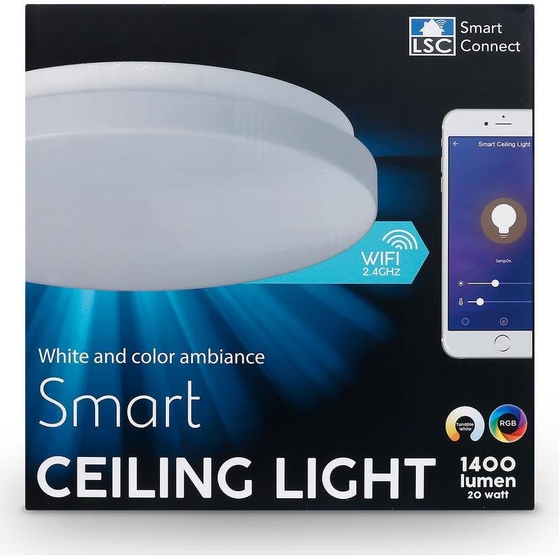 Smart LSC Connect Plafondlamp - 4 stuks, Ophalen, Zo goed als nieuw, Wit, 28 cm
