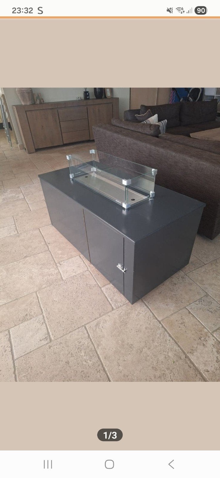 Stijlvolle Vuurtafel met Glazen Omranding nieuw, Ophalen, Nieuw, Vuurkorf