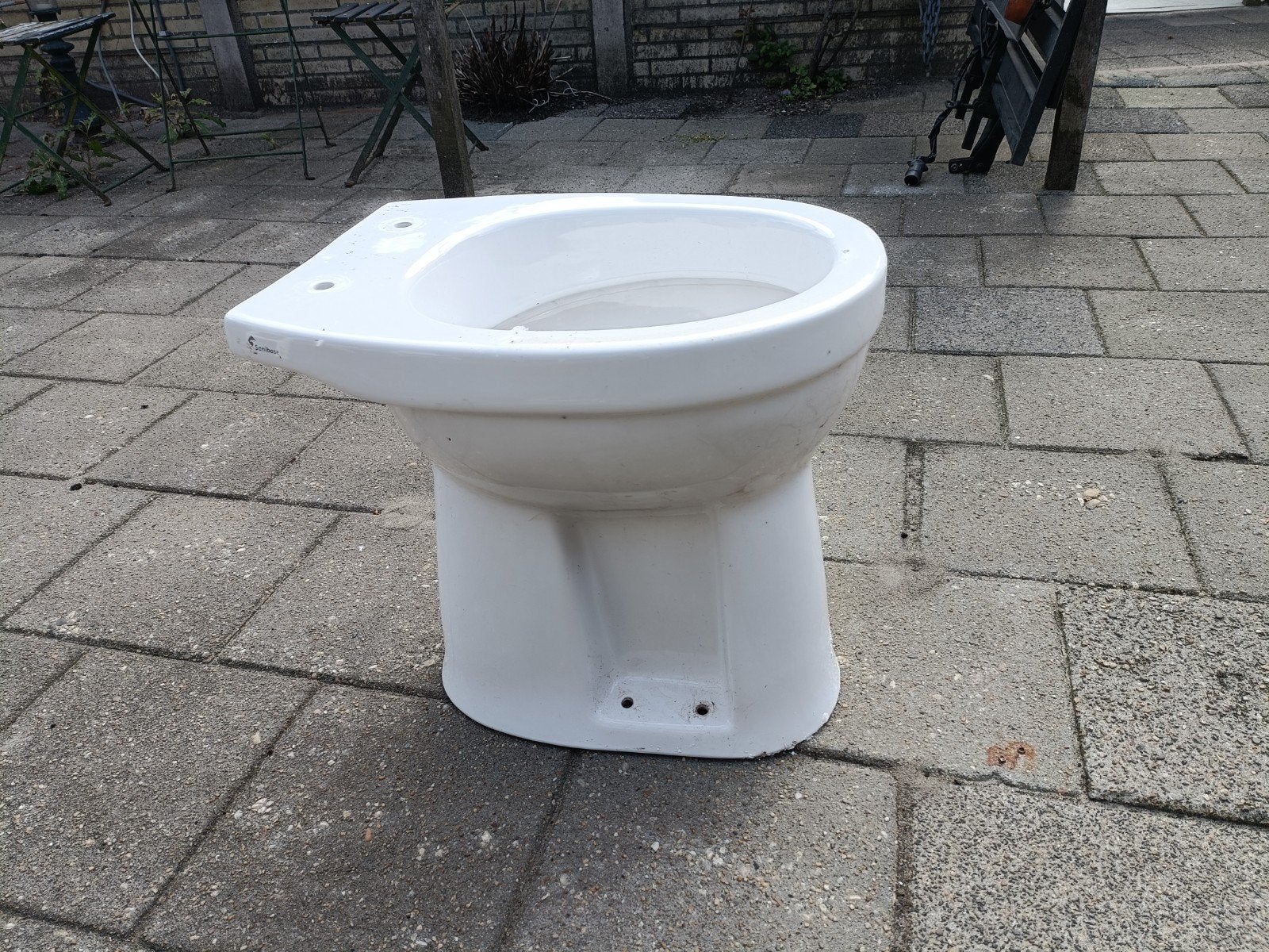 Witte verhoogde WC pot - Gebruikt toilet, Ophalen, Gebruikt, Toilet