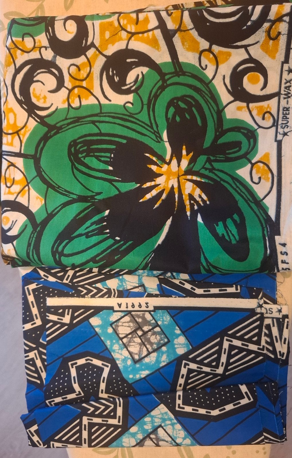 Afrikaanse stof - Super Wax prints, Meerkleurig, Nieuw, Ophalen of Verzenden, 30 tot 120 cm