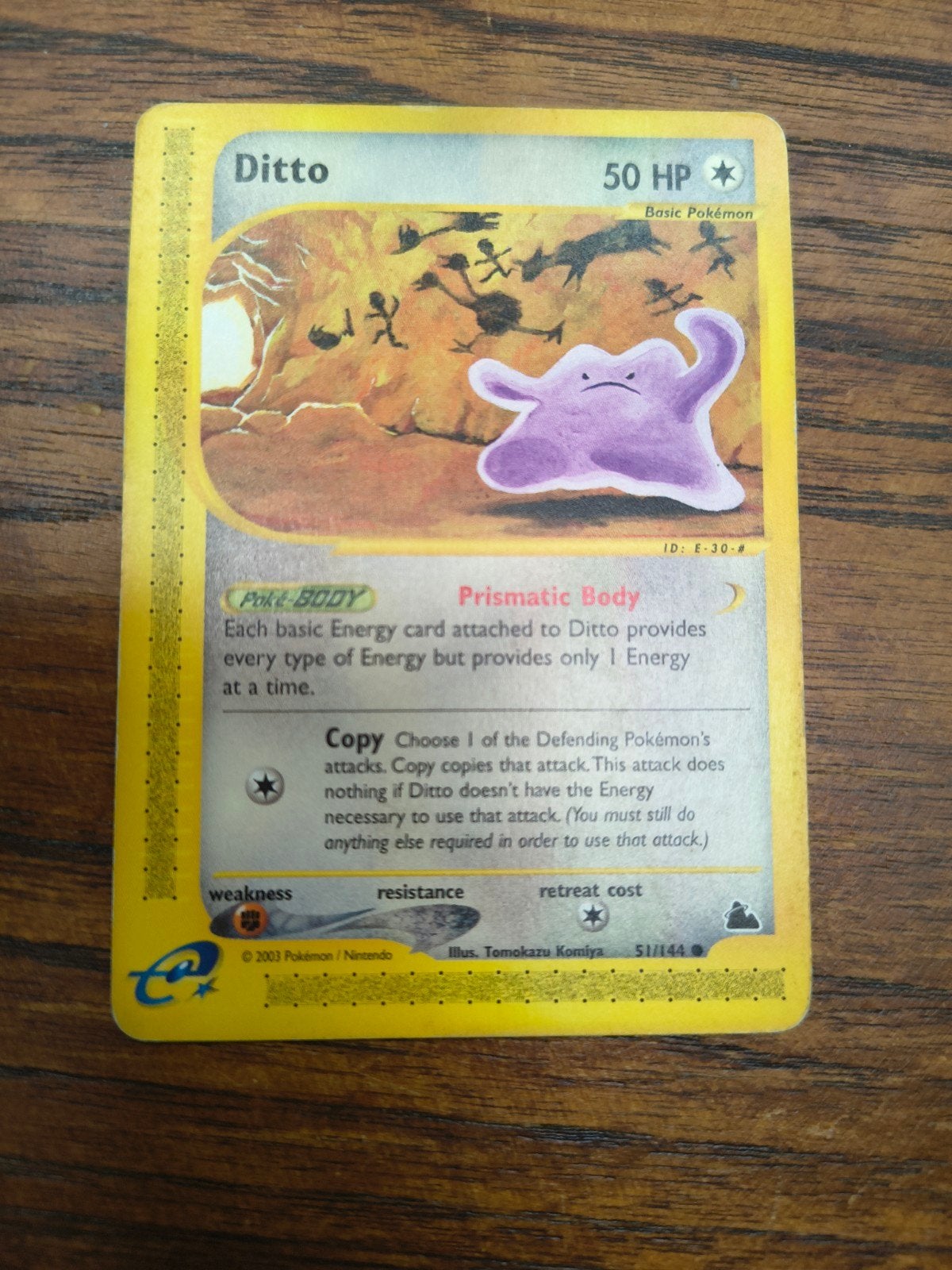Pokémon Skyridge Ditto (51/144) - Zeldzame Kaart, Ophalen of Verzenden, Zo goed als nieuw, Losse kaart