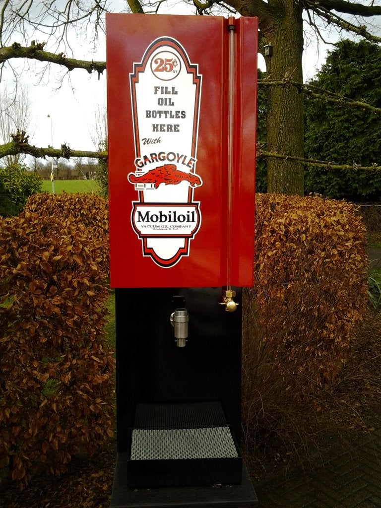 Mobiloil olie kabinet muur automaat fifties sixties vintage, Verzamelen, Automaten | Overige, Ophalen, Zo goed als nieuw