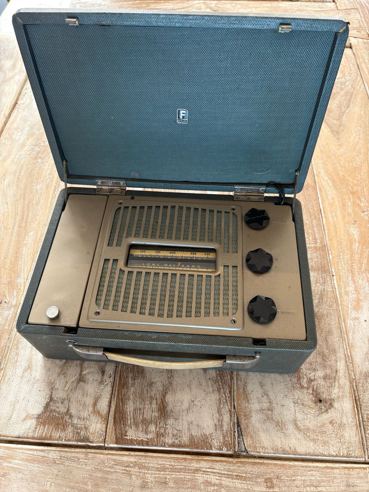 Vintage Ferranti Draagbare Radio - Jaren '50/'60, Ophalen of Verzenden, Gebruikt, Radio