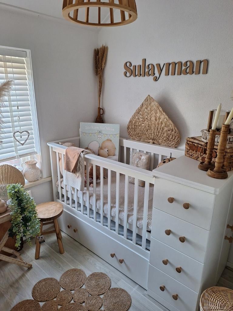 Combi Ledikant Born Lucky Memphis Clay + Commode, Ophalen, Gebruikt, Jongetje of Meisje