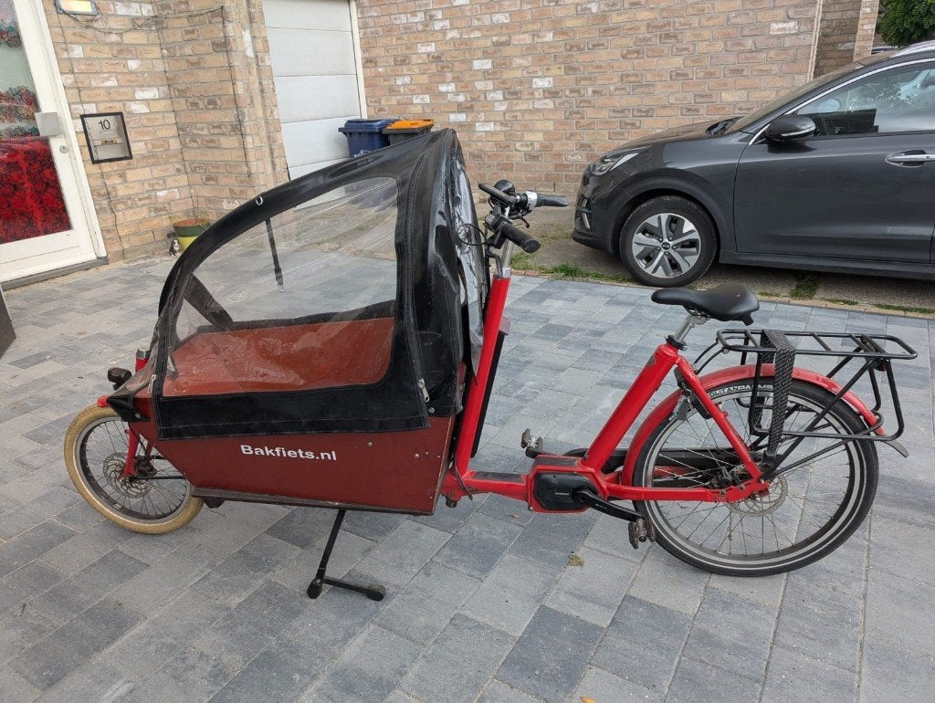 Premium Elektrische Bakfiets NL, Fietsen en Brommers, Fietsen | Bakfietsen, 3 kinderen, Elektrisch, Zo goed als nieuw, Schijfrem