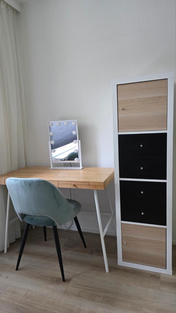 kaptafel / bureau set met stoel, spiegel en kast, Huis en Inrichting, Bureaus, Ophalen