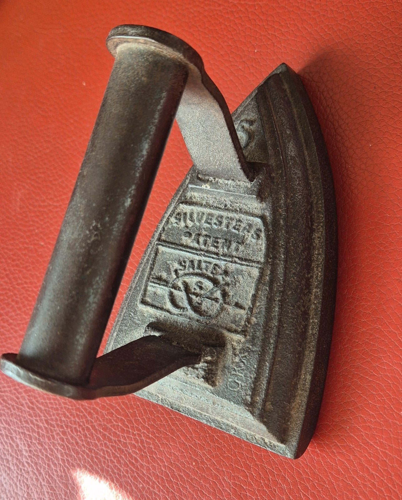 Antiek gietijzeren strijkijzer – "Silvester's Patent", Antiek en Kunst, Ophalen
