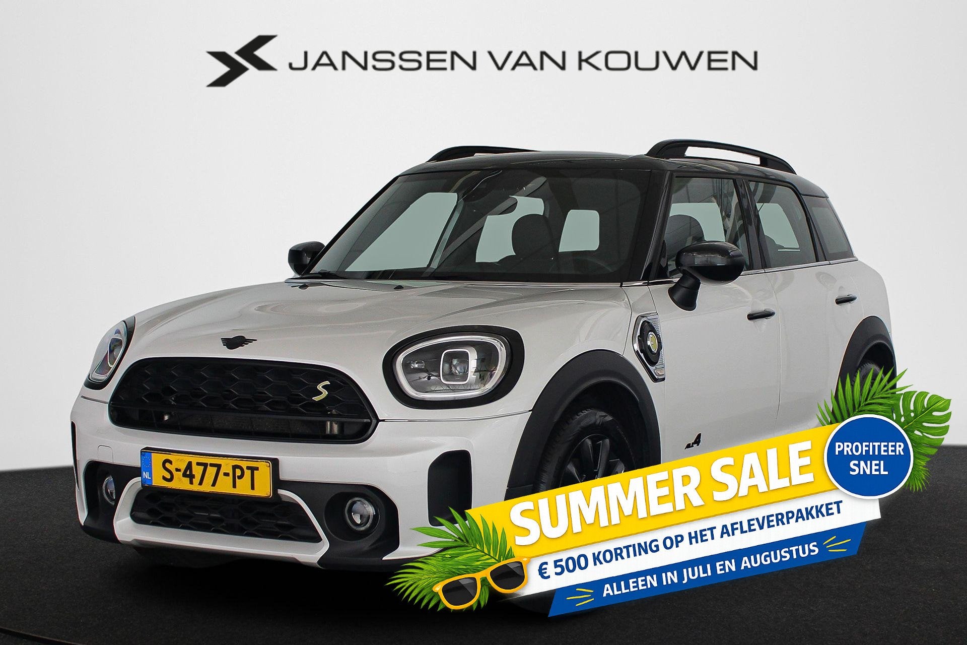 MINI Countryman 1.5 Cooper S E ALL4 Classic Stoelverwarming, Auto's, Mini, Gebruikt, Countryman, Wit, Bedrijf