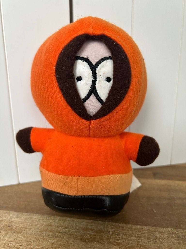 Vintage South Park Kenny pluche knuffel 1998, Oranje, Gebruikt, Overige karakters, Overige typen