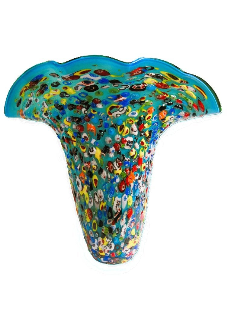Enorme Italiaanse Murano Millefiori vaas, Ophalen