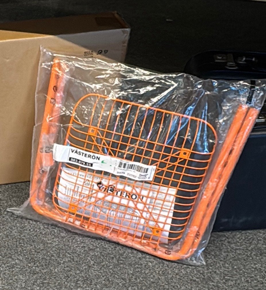 IKEA Västerön Kruk Oranje - Vintage 1999 NIEUW, Ophalen of Verzenden, Nieuw, Staal
