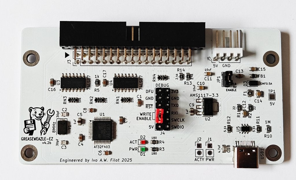 GreaseWeazle 4.2 - USB floppy/diskette interface, Ophalen of Verzenden