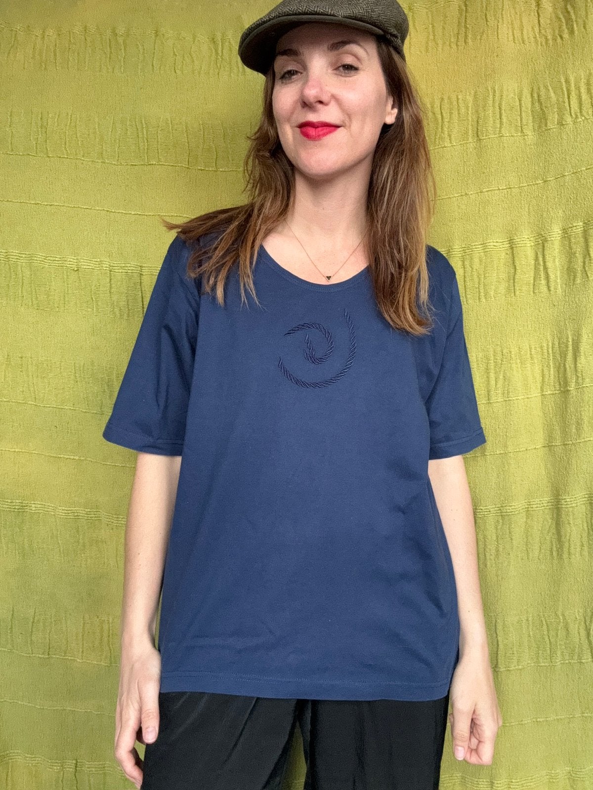 Vintage blauw t-shirt / top - One size, Kleding | Dames, Tops, Maat 38/40 (M), Hgv, Blauw, Hgv