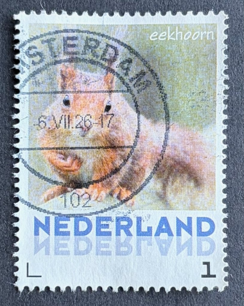 Postzegel Nederland eekhoorn, Ophalen of Verzenden, Na 1940, Gestempeld