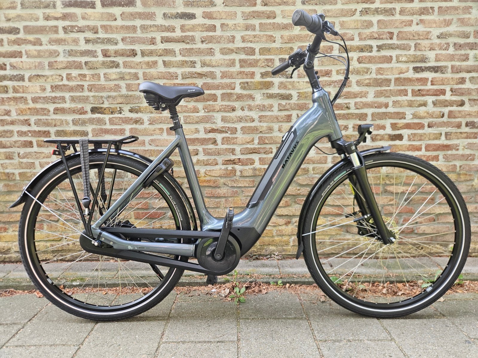 Elektrischefiets fiets Bosch middenmotor 500accu, Ophalen, (Extra) lage instap, Batavus, Schijfrem