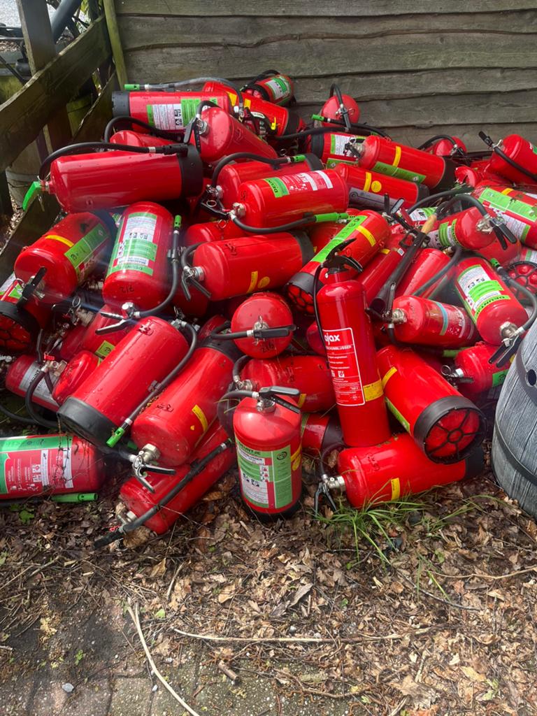 Partij brandblusser gratis, Huis en Inrichting, Brandblussers en Brandkasten, Ophalen of Verzenden, Gebruikt, Brandblusser