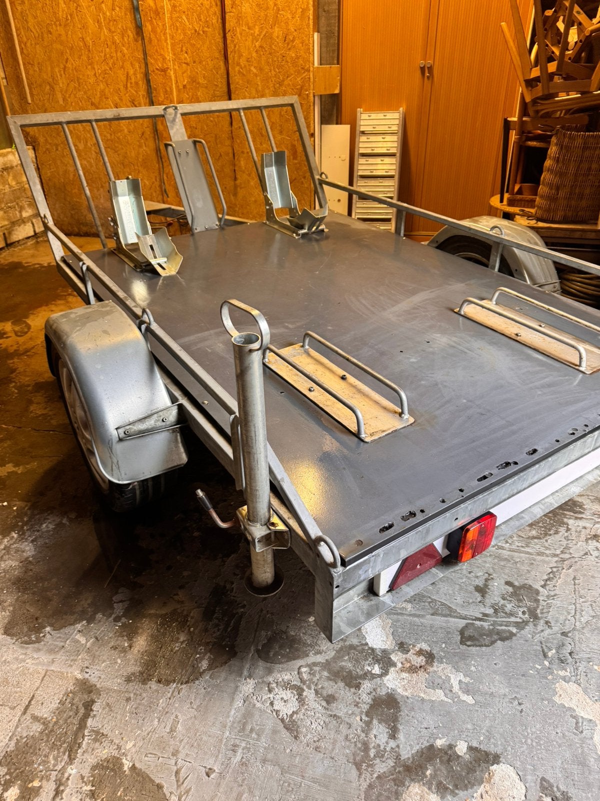 Aanhangwagen voor 2 motoren of scooters, Ophalen