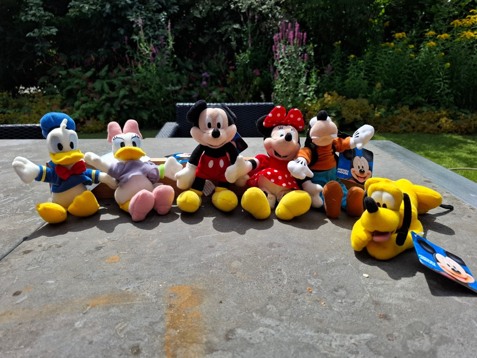 Set van 6 originele Disney figuren - nieuw met kaartje, Verzamelen, Disney, Ophalen of Verzenden, Donald Duck, Nieuw, Beeldje of Figuurtje