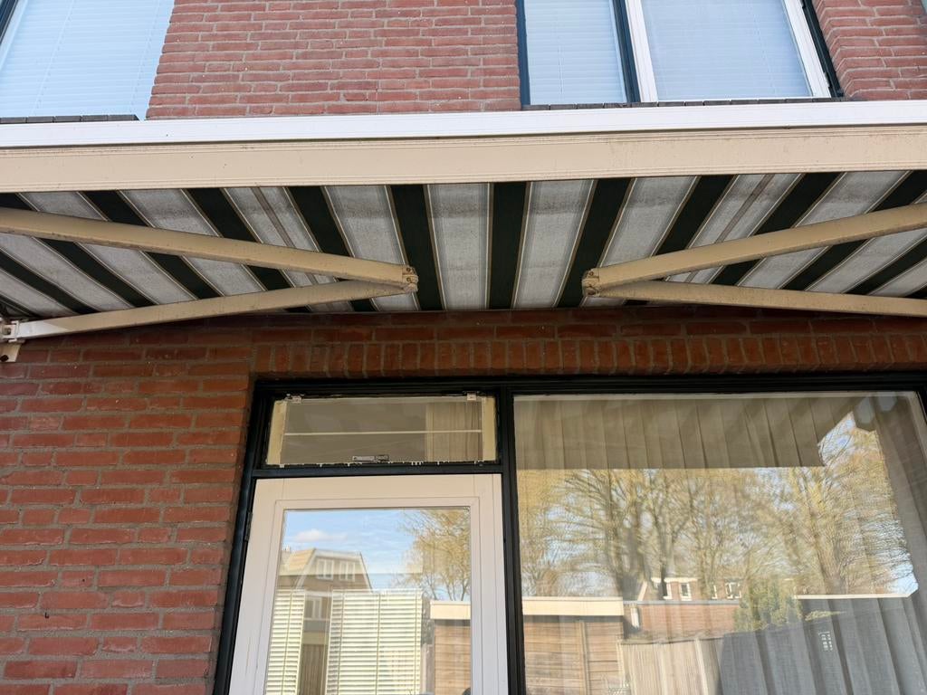 Knikarm zonnescherm (lees de beschrijving aub!), Tuin en Terras, Zonneschermen, Ophalen, Gebruikt, 150 tot 300 cm, 250 cm tot 450 cm