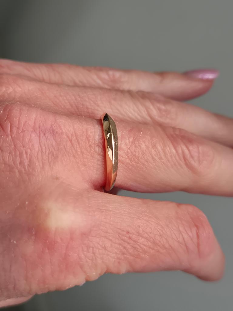 14 Karaat Rosé gouden Ring met Diamant, Sieraden, Tassen en Uiterlijk, Ringen, Ophalen of Verzenden, Dame, Goud, Goud
