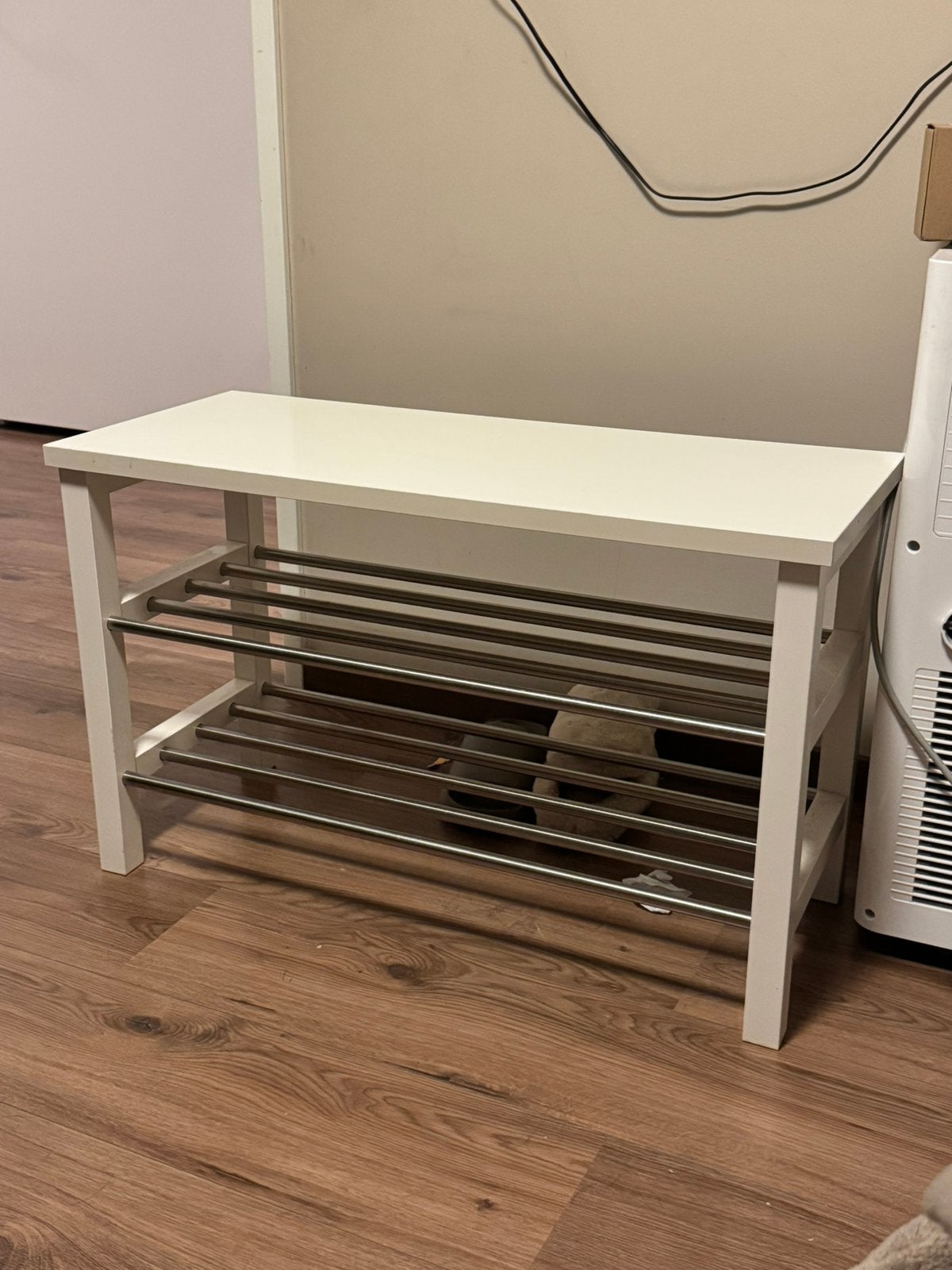 Ikea bankje met schoenenrek, Ophalen, Zo goed als nieuw