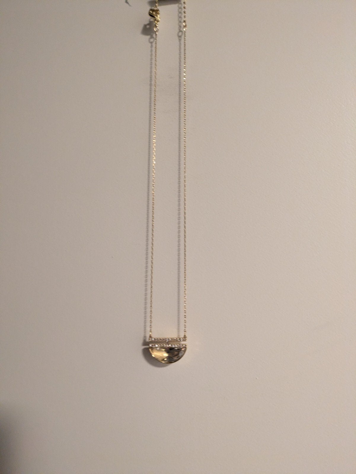 Swarovski goudkleurige ketting met hanger, verstelbaar, Ophalen of Verzenden, Zo goed als nieuw, Goud, Met hanger