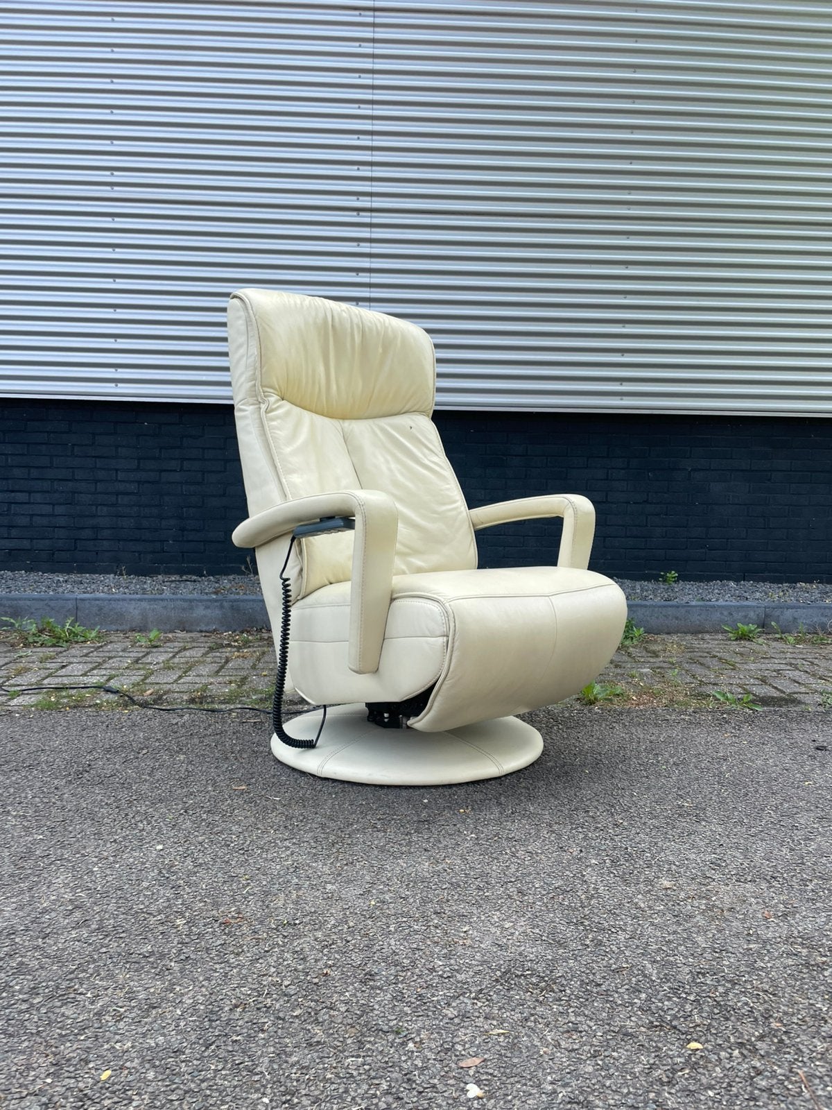 Creme / witte leren prominent stockholm sta op stoel S, Ophalen, Minder dan 75 cm, 50 tot 75 cm, A