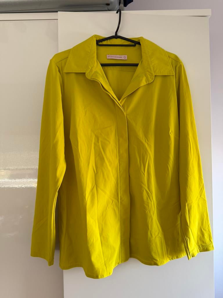 Studio Anneloes blouse in geel/groen (lime) in maat L, Ophalen of Verzenden, Gedragen, Maat 42/44 (L), Overige kleuren