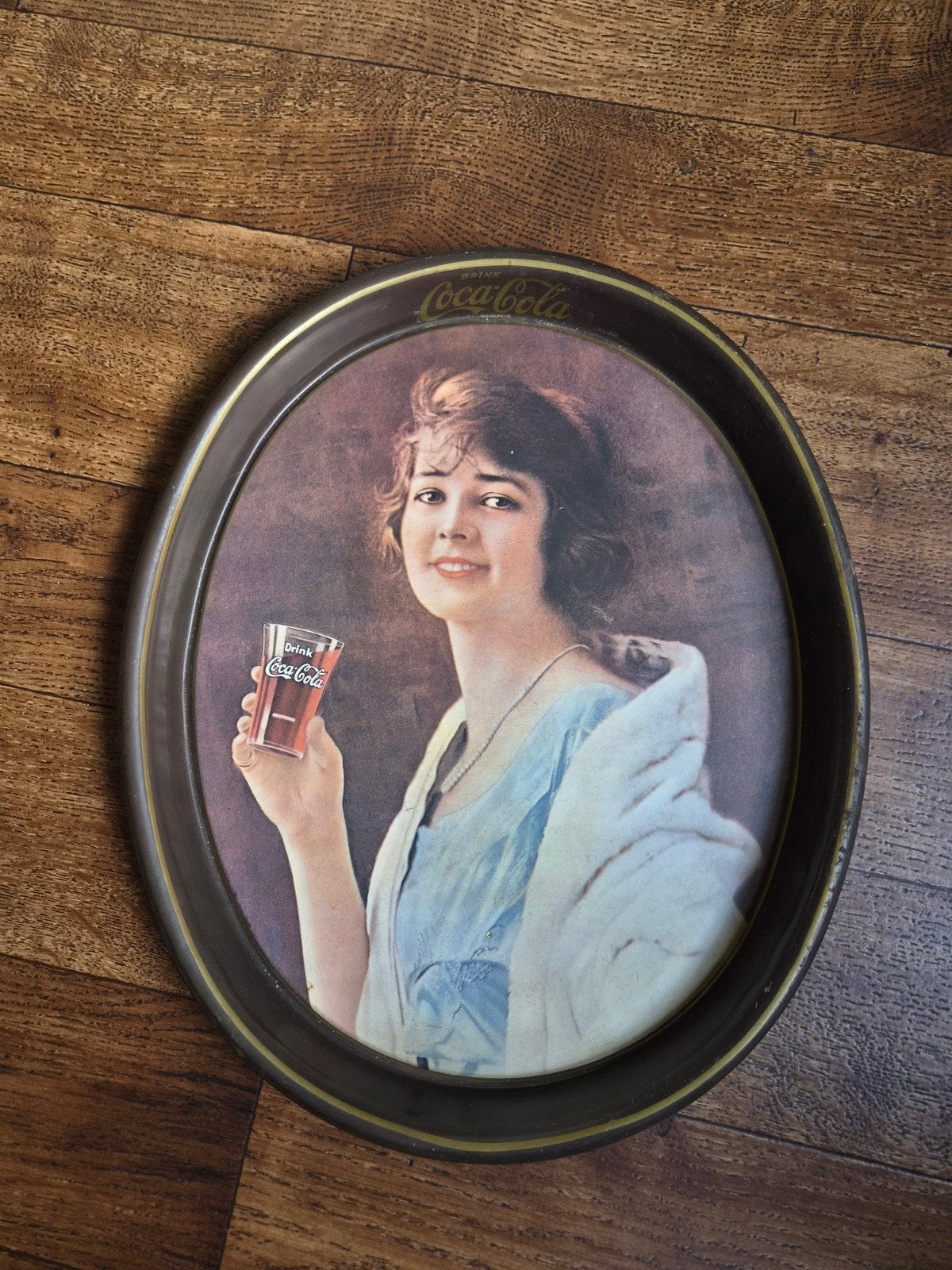 Vintage Coca-Cola Dienblad met Dame - Uniek Verzamelobject, Ophalen