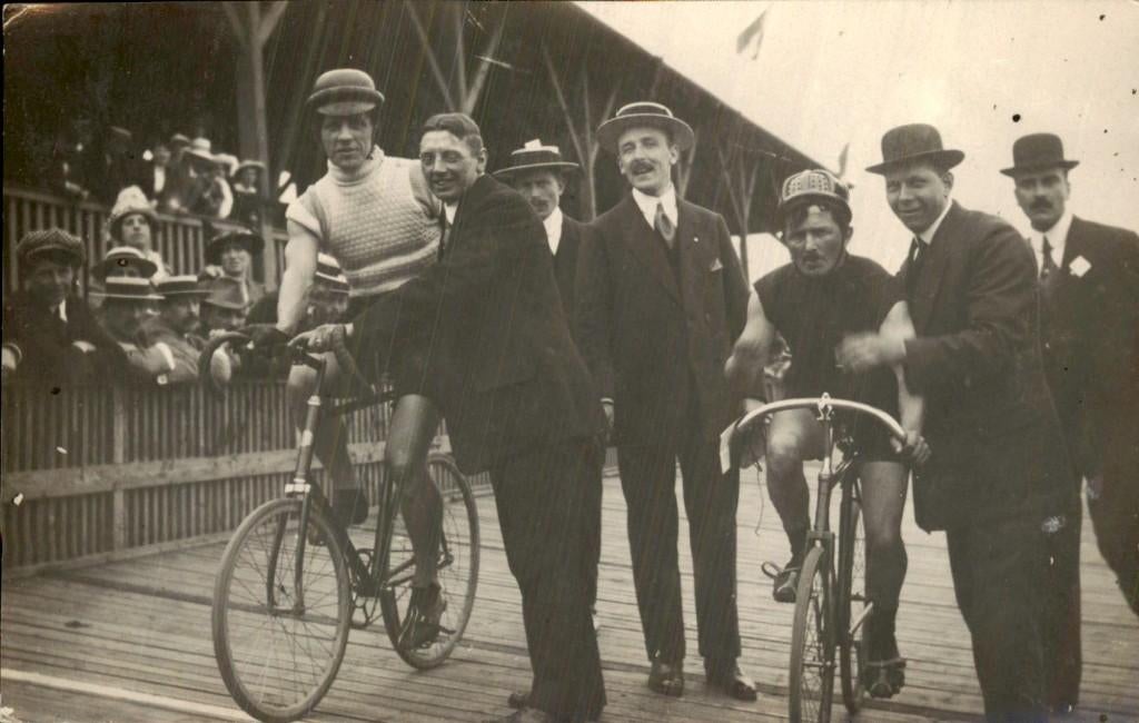 Zeeburg Amsterdam Wielerbaan Fotokaart, Ophalen of Verzenden, Voor 1920, Ongelopen, Noord-Holland
