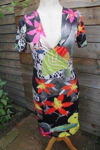 Wikkeljurk gekleurd Lizzy & Coco mt S OPRUIMING, Kleding | Dames, Overige kleuren, Ophalen of Verzenden, Knielengte, Maat 36 (S)