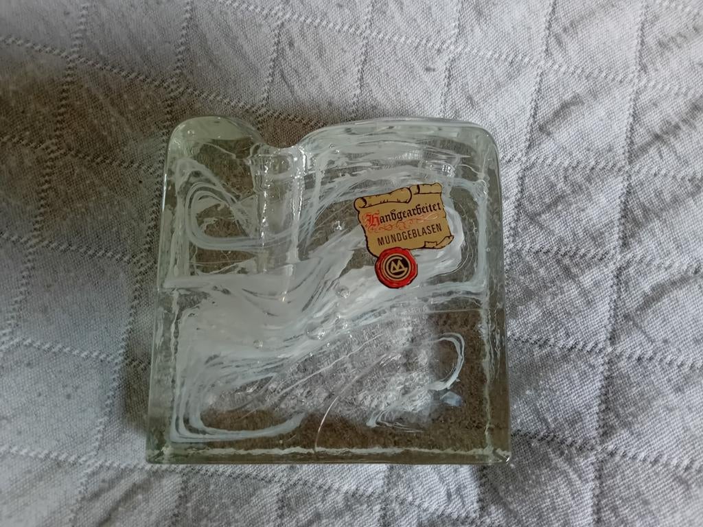 Mondgeblazen glazen vaas.Handgearbeitet, Ophalen of Verzenden