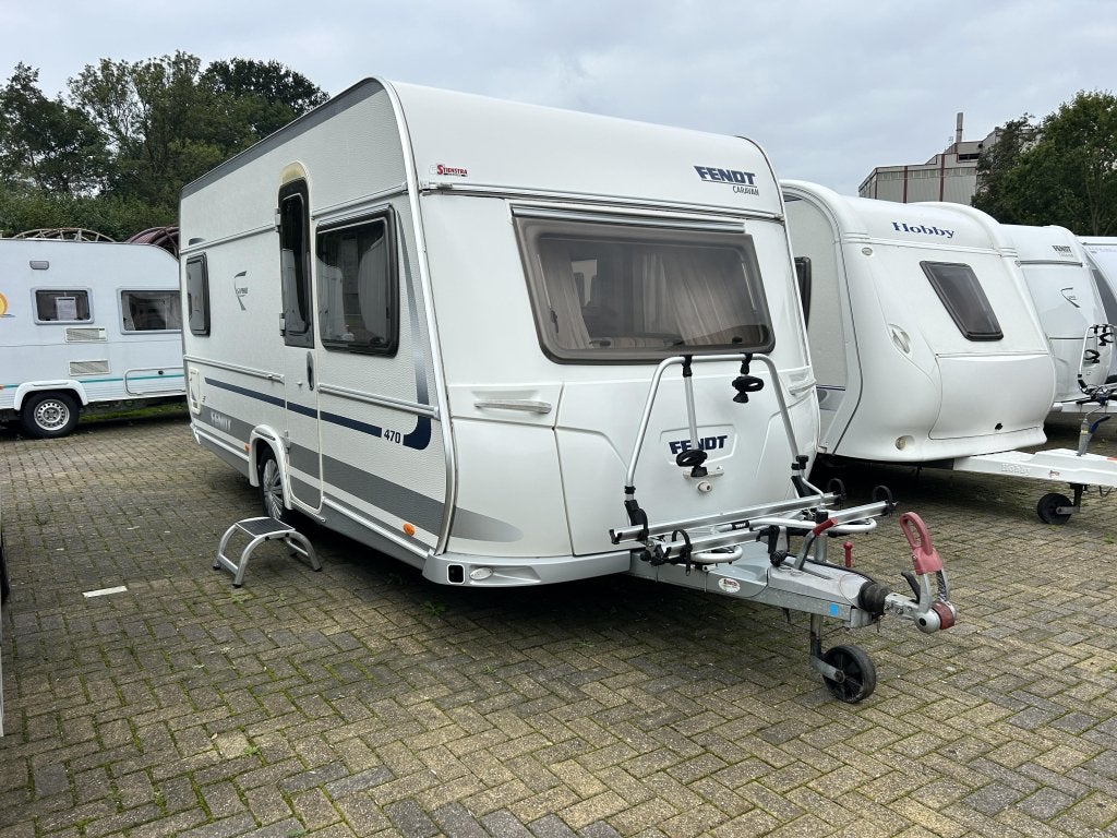 Fendt Saphir 470 TF Voortent mover vast bed, Caravans en Kamperen, Rondzit, Schokbreker, Bedrijf, Fendt