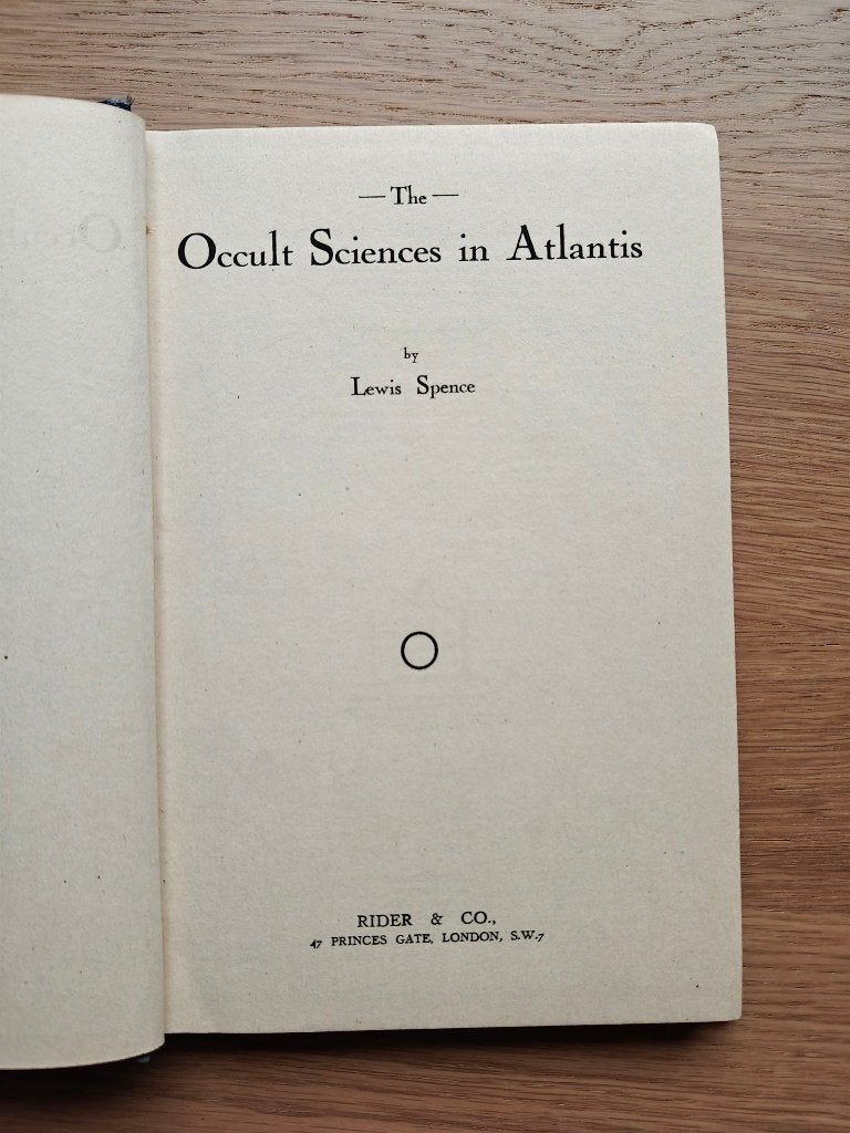 Lewis Spence - The Occult Sciences in Atlantis [1943], Ophalen of Verzenden, Zo goed als nieuw, Spiritualiteit algemeen, Overige typen