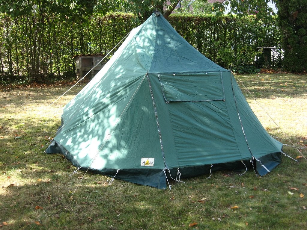 Grote  tent Cabanon Apache Explorer 400 katoen + uitbreiding, Caravans en Kamperen, Ophalen of Verzenden, Gebruikt, Tot en met 6
