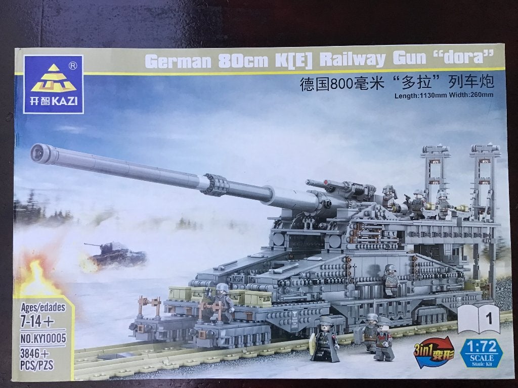 Het grootste kanon op Rails Schwerer Gustav of Dora genaamd., Overige merken, Ophalen of Verzenden, Zo goed als nieuw, Groter dan 1:32