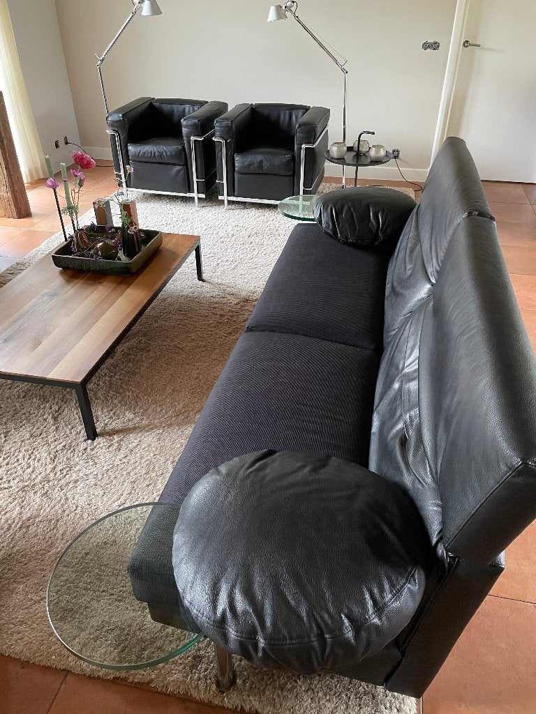 zitbank B&B Italia, Ophalen, 250 tot 300 cm, Leer, Driepersoons