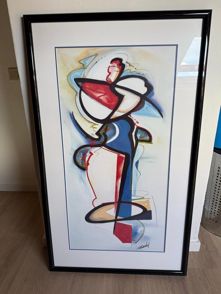 Tijdloos en abstract: ‘Stolze Dame’, Antiek en Kunst, Kunst | Schilderijen | Abstract, Ophalen