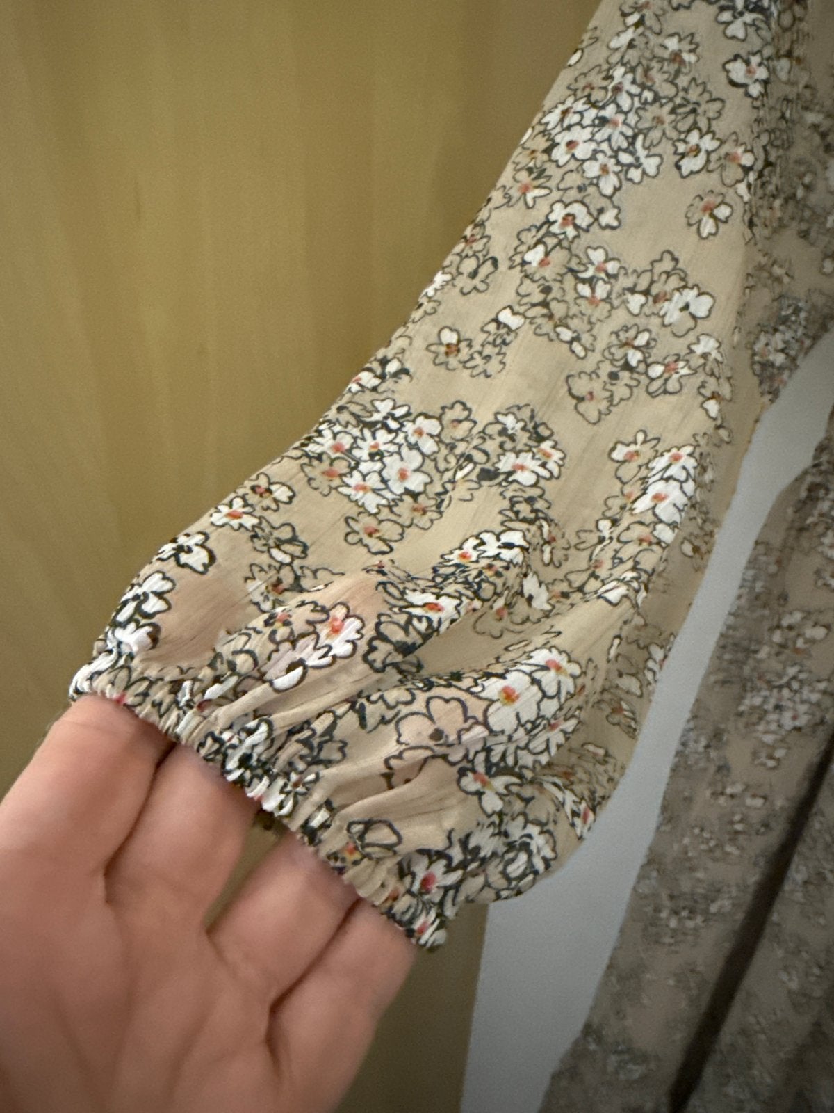 SUNCOO Parijs bloemen maxi jurk maat S, Beige, Maat 42/44 (L), Nieuw, Ophalen of Verzenden