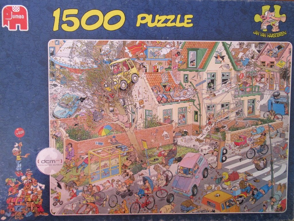 Jan van Haasteren - De storm, Hobby en Vrije tijd, Ophalen of Verzenden, 500 t/m 1500 stukjes, Zo goed als nieuw, Legpuzzel