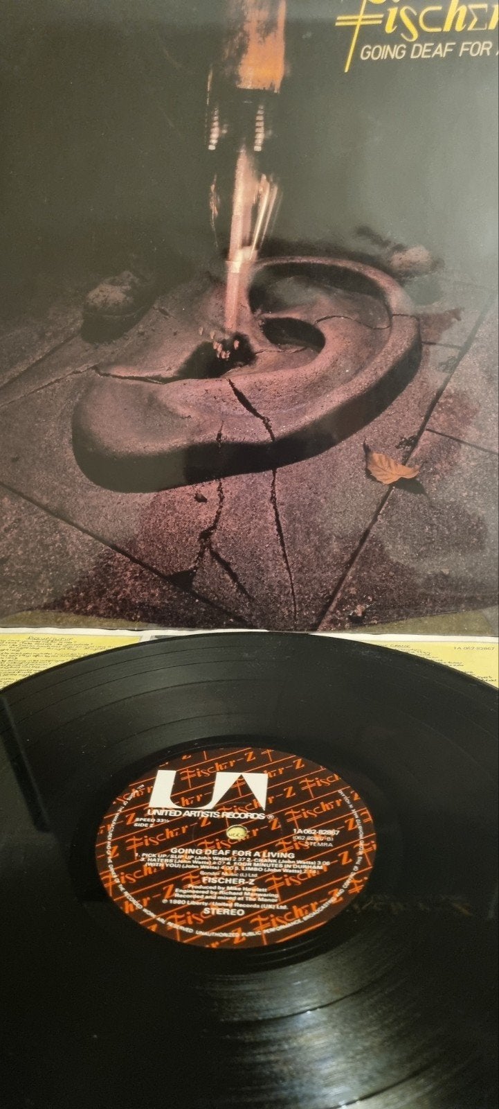 Fischer-Z - Going Deaf For A Living LP (1980), LP, Gebruikt, Originele persing, Ophalen of Verzenden